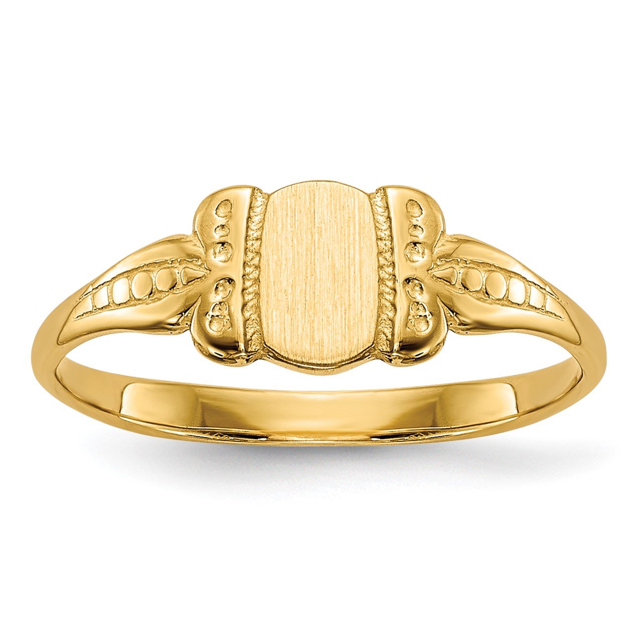 14k Childs Signet Ring