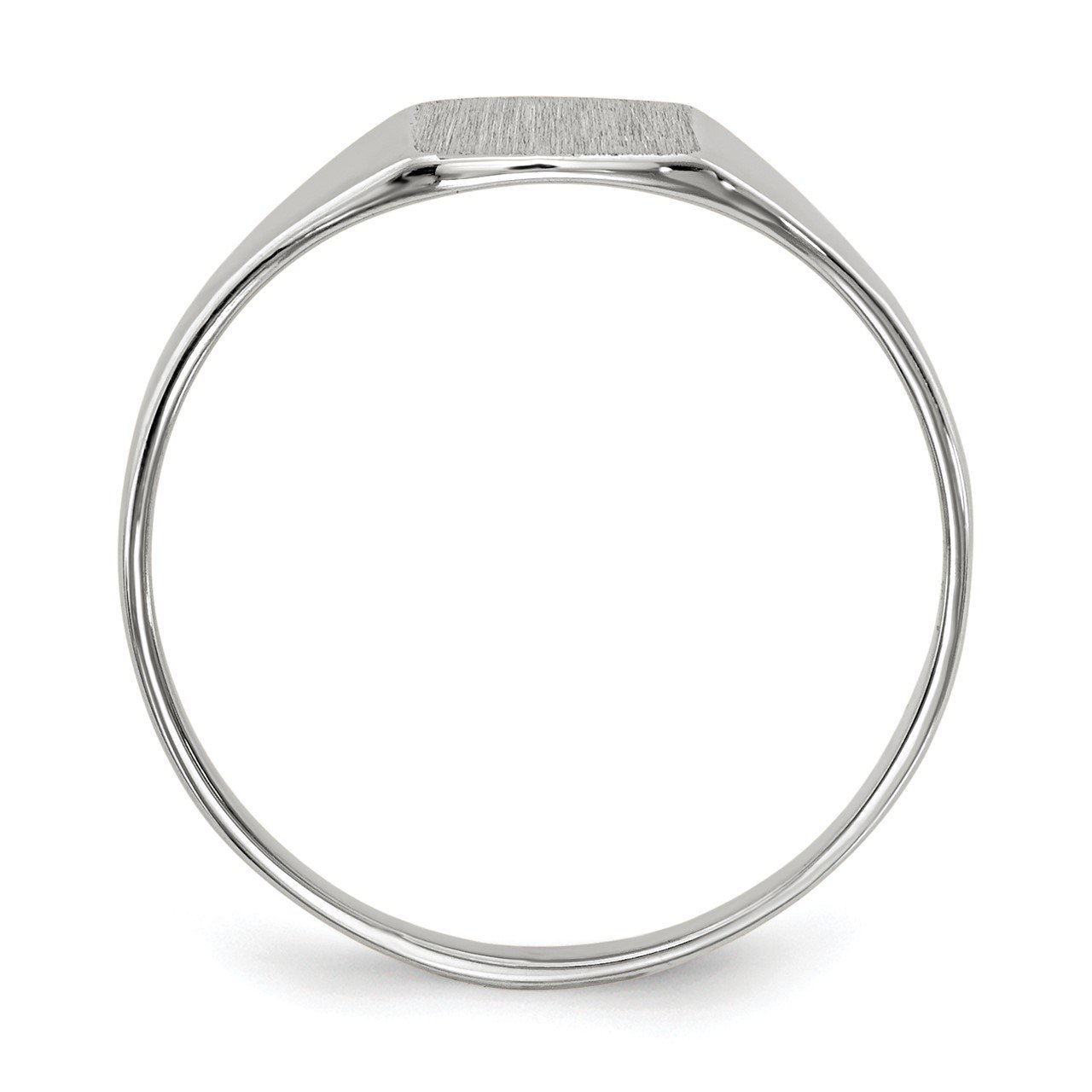 14k White Gold 7.0x7.0mm Closed Back Signet Ring-1