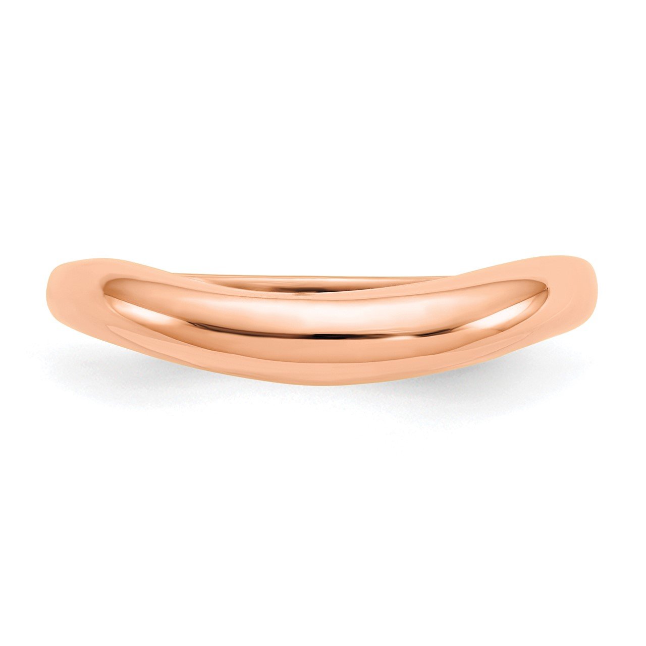 14k Rose Gold Polished Stackable Wave Ring-4