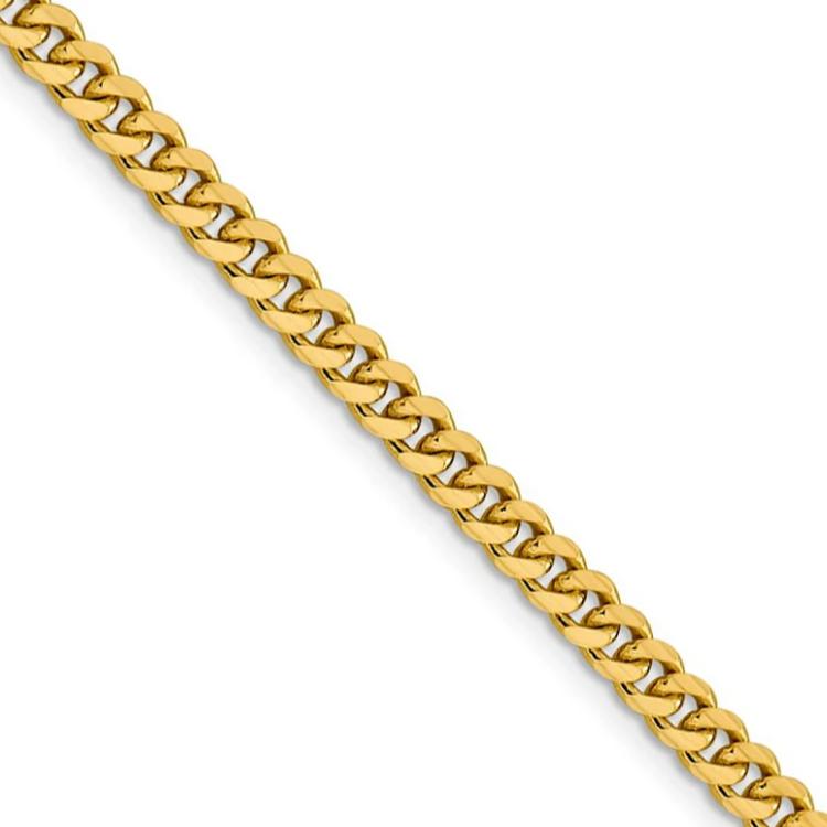 14k Yellow Gold 4.25mm Solid Miami Cuban Link-1