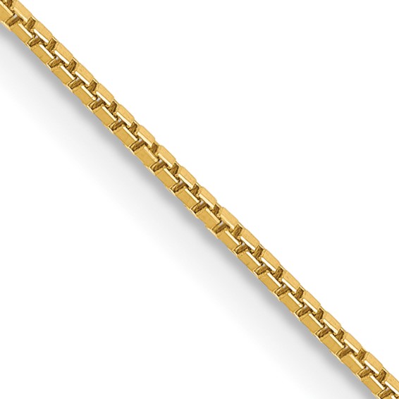 14K 20 inch .9mm Box with Lobster Clasp Chain