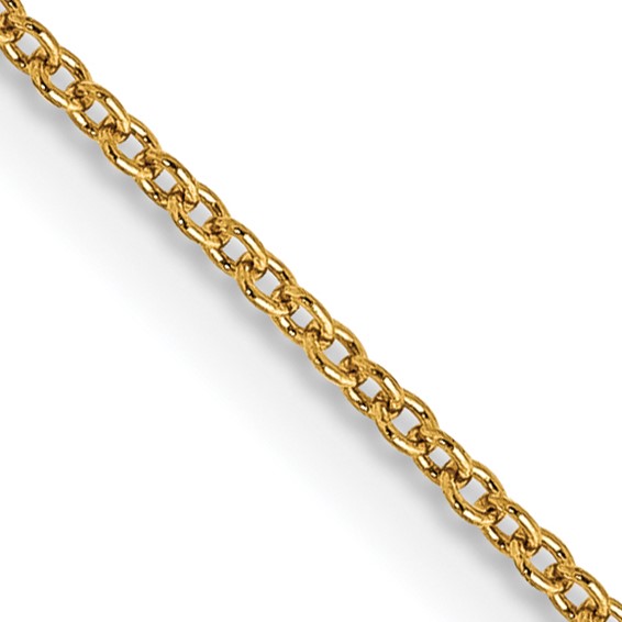 14K 14 inch .9mm Cable with Spring Ring Clasp Chain