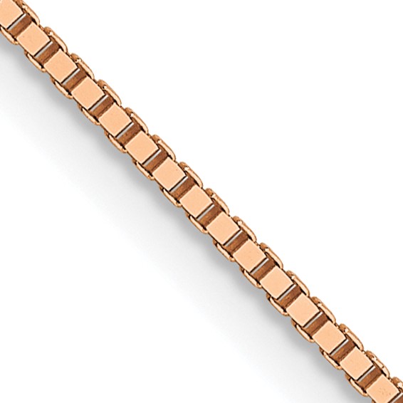 Leslie's 14K Rose Gold .8mm Box with Lobster Clasp Chain