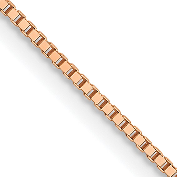 Leslie's 14K Rose Gold .7mm Box with Lobster Clasp Chain
