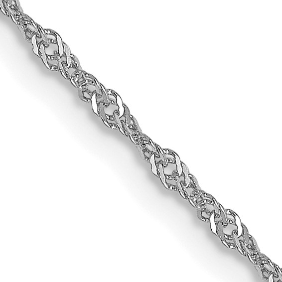 Leslie's 14K White Gold 1mm Singapore with Lobster Clasp Chain